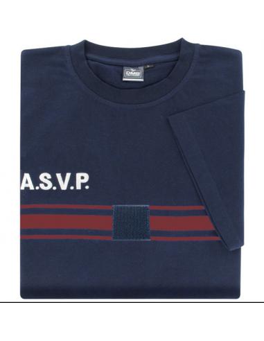 TEE SHIRT ASVP COTON MANCHES COURTES