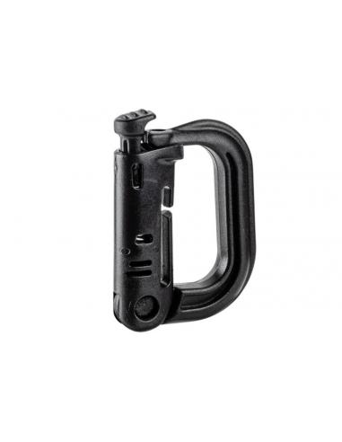MOUSQUETON D RING FIXATION MOLLE NOIR